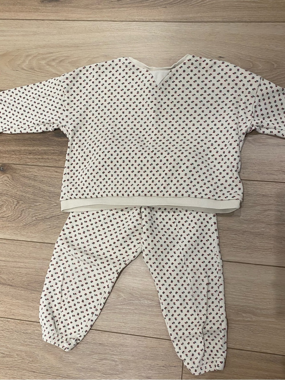 Kids Zara Cream Floral Print Set
